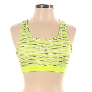 Nike Yellow Green Fierce Compression Sports Bra M